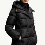 Chamer Wool-Trimmed Hooded Long Down Jacket