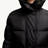 Chamer Wool-Trimmed Hooded Long Down Jacket