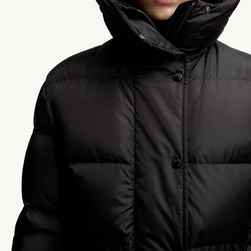 Chamer Wool-Trimmed Hooded Long Down Jacket