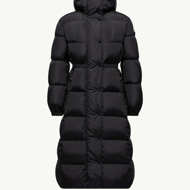 Chamer Wool-Trimmed Hooded Long Down Jacket