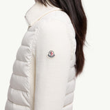 Padded Wool Zip-Up Cardigan