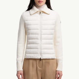 Padded Wool Zip-Up Cardigan