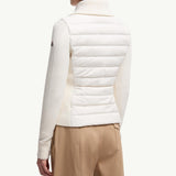 Padded Wool Zip-Up Cardigan