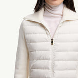 Padded Wool Zip-Up Cardigan