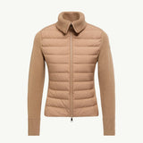 Padded Wool Zip-Up Cardigan