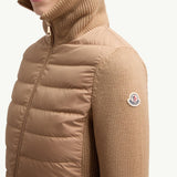 Padded Wool Zip-Up Cardigan