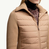 Padded Wool Zip-Up Cardigan