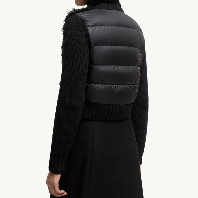 Padded Wool & Teddy Cardigan