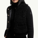 Padded Wool & Teddy Cardigan