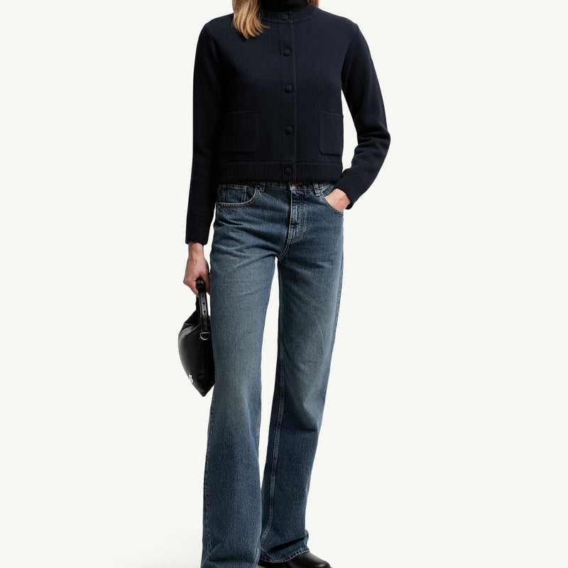 Padded Wool Cardigan