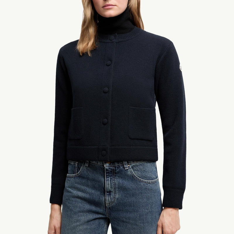 Padded Wool Cardigan