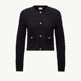 Padded Wool Cardigan