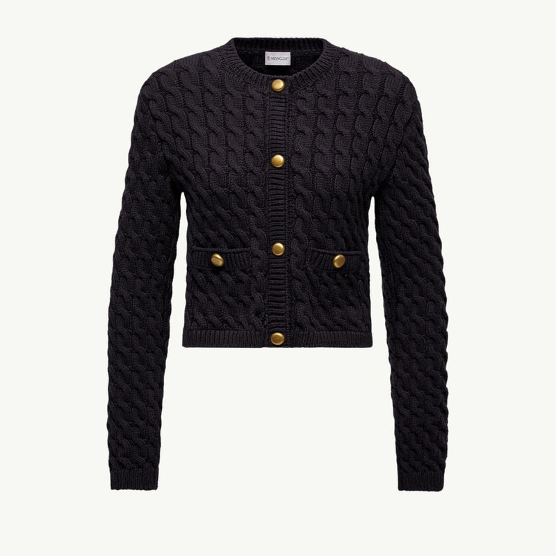 Padded Wool Cardigan