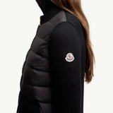 Padded Wool Zip-Up Cardigan