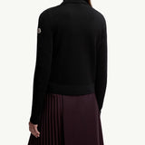 Padded Wool Zip-Up Cardigan