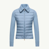 Padded Wool Zip-Up Cardigan