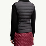 Padded Wool Zip-Up Cardigan