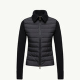 Padded Wool Zip-Up Cardigan