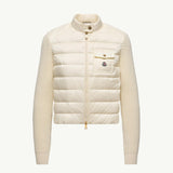 Padded Wool Zip-Up Cardigan