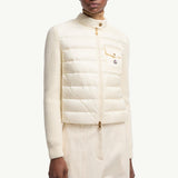 Padded Wool Zip-Up Cardigan