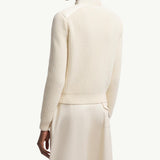 Padded Wool Zip-Up Cardigan