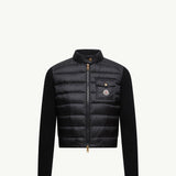 Padded Wool Zip-Up Cardigan