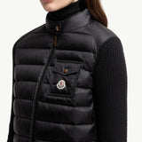 Padded Wool Zip-Up Cardigan