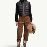 Padded Wool Zip-Up Cardigan