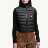 Padded Wool Zip-Up Cardigan