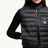 Padded Wool Zip-Up Cardigan