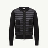 Padded Wool Zip-Up Cardigan