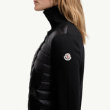 Padded Wool Zip-Up Cardigan