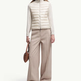 Padded Wool Zip-Up Cardigan