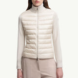 Padded Wool Zip-Up Cardigan