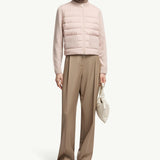 Padded Wool Zip-Up Cardigan