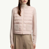 Padded Wool Zip-Up Cardigan