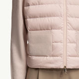 Padded Wool Zip-Up Cardigan