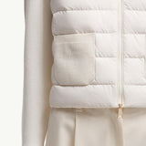 Padded Wool Zip-Up Cardigan