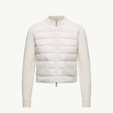 Padded Wool Zip-Up Cardigan