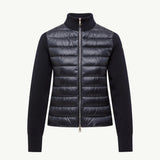 Padded Wool Zip-Up Cardigan