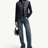 Padded Wool Zip-Up Cardigan