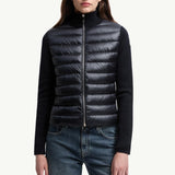 Padded Wool Zip-Up Cardigan