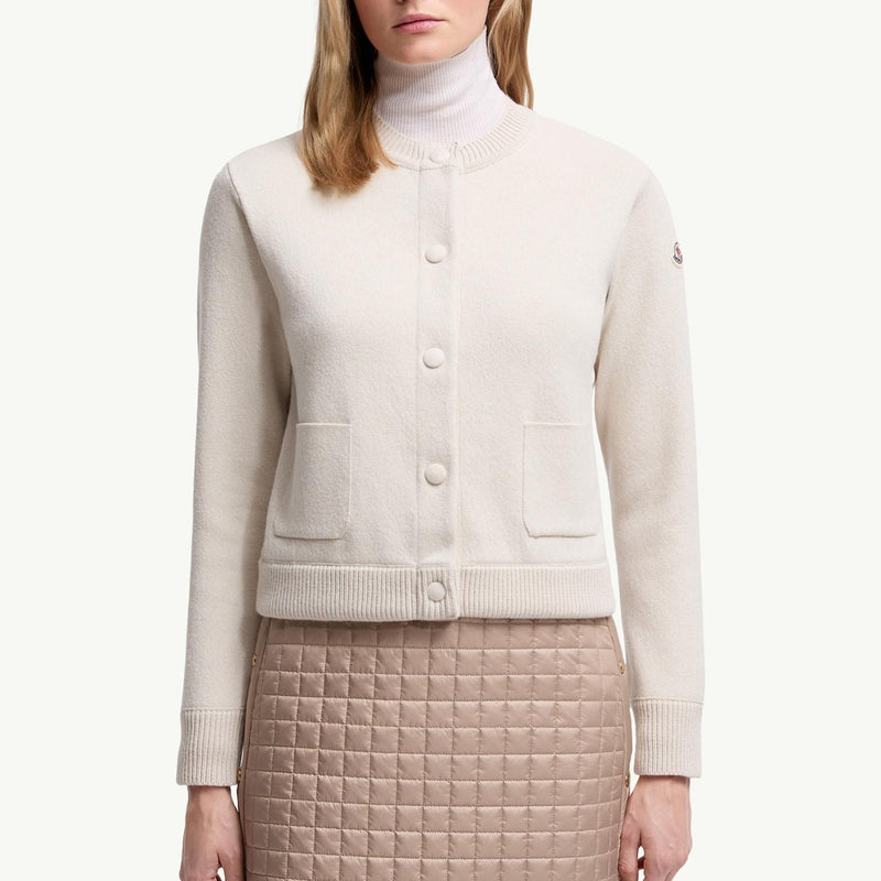 Padded Wool Cardigan