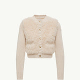 Padded Wool & Teddy Cardigan