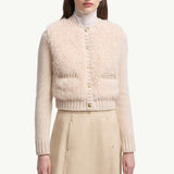 Padded Wool & Teddy Cardigan