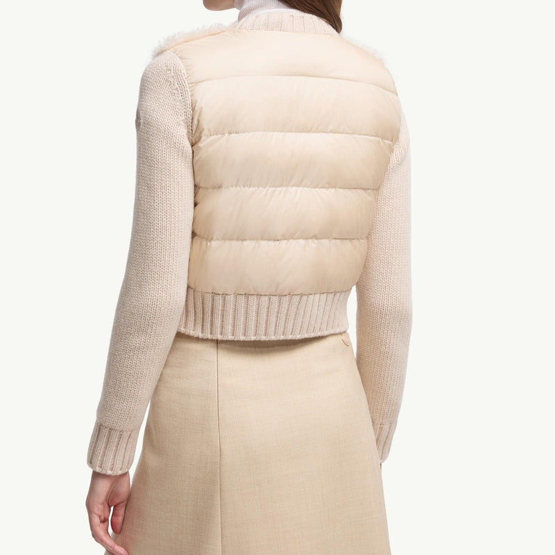 Padded Wool & Teddy Cardigan