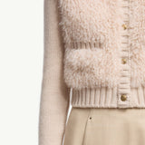 Padded Wool & Teddy Cardigan