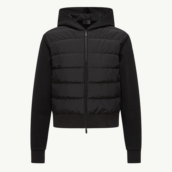 Padded Cotton Zip-Up Hoodie