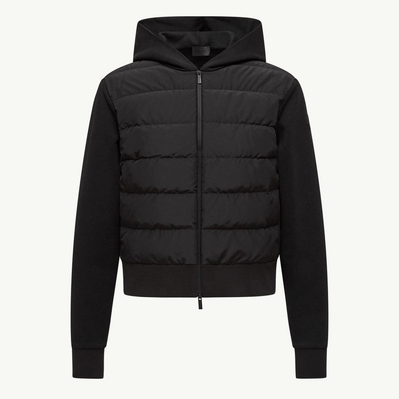Padded Cotton Zip-Up Hoodie