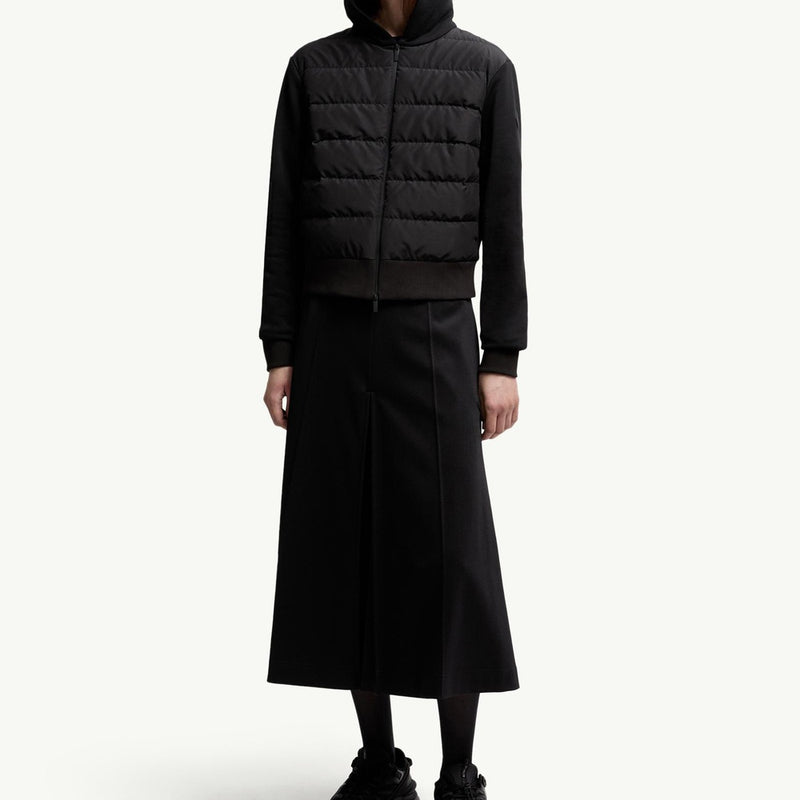 Padded Cotton Zip-Up Hoodie